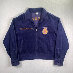 Vintage FFA Corduroy Jacket Size 48 Vocational Agriculture Texas Groom